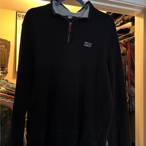 Wells Fargo 1/4 Zip Lands End Banker Employee Pullover Jacket | Men’s L